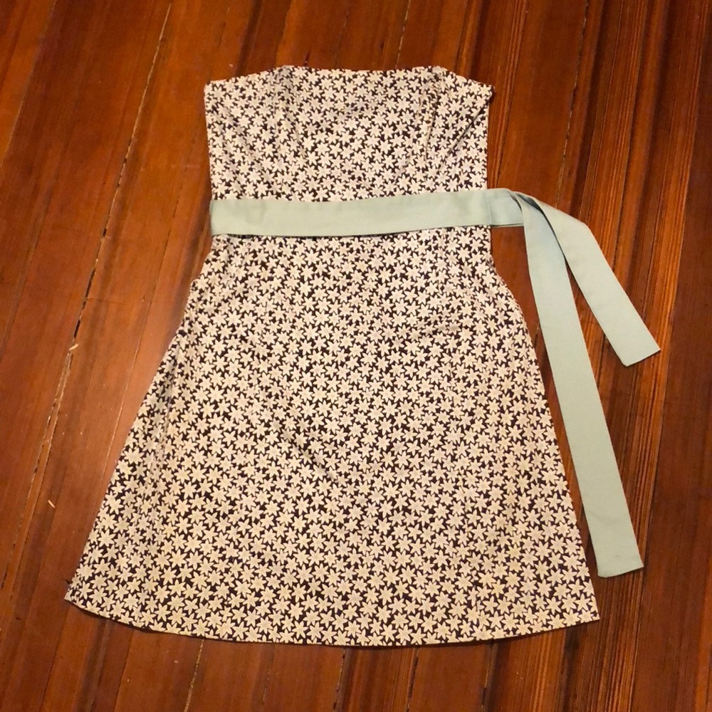 Strapless Floral Dress
